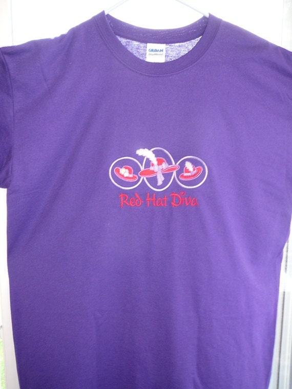 Red Hat Society T-shirt - Red Hat Diva