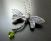 Dragonfly Pendant Sterling Handmade Jewelry Supply