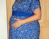 Sweet Pea Maternity Hospital Birthing Gown in Peacock Blue and Light Purple by Mommy Moxie on Etsy