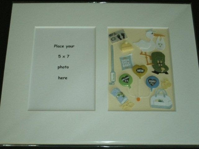 11 x 14 Baby Photo Matboard with 5 x 7 Photo Mat Opening