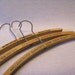 Vintage Wooden Hangers Lot Lettering Advertising Cleaners Metal Hoop Collectible
