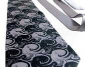 Sea of Cephalopods SILK Octopus Necktie - Black Ink on Gray Tie