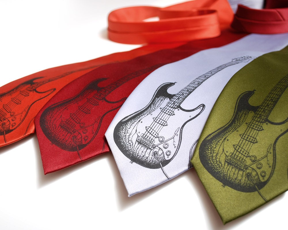 Guitar Men's tie - Musician's tie in microfiber
