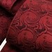 Cool Animal Octopus Tie - Black Octopuses on Burgundy