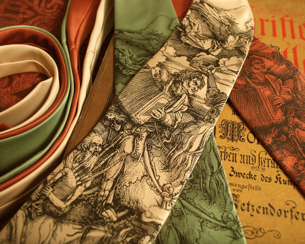 Men's Tie - Atonal Apocalypse Music Necktie - Artistic Microfiber Tie