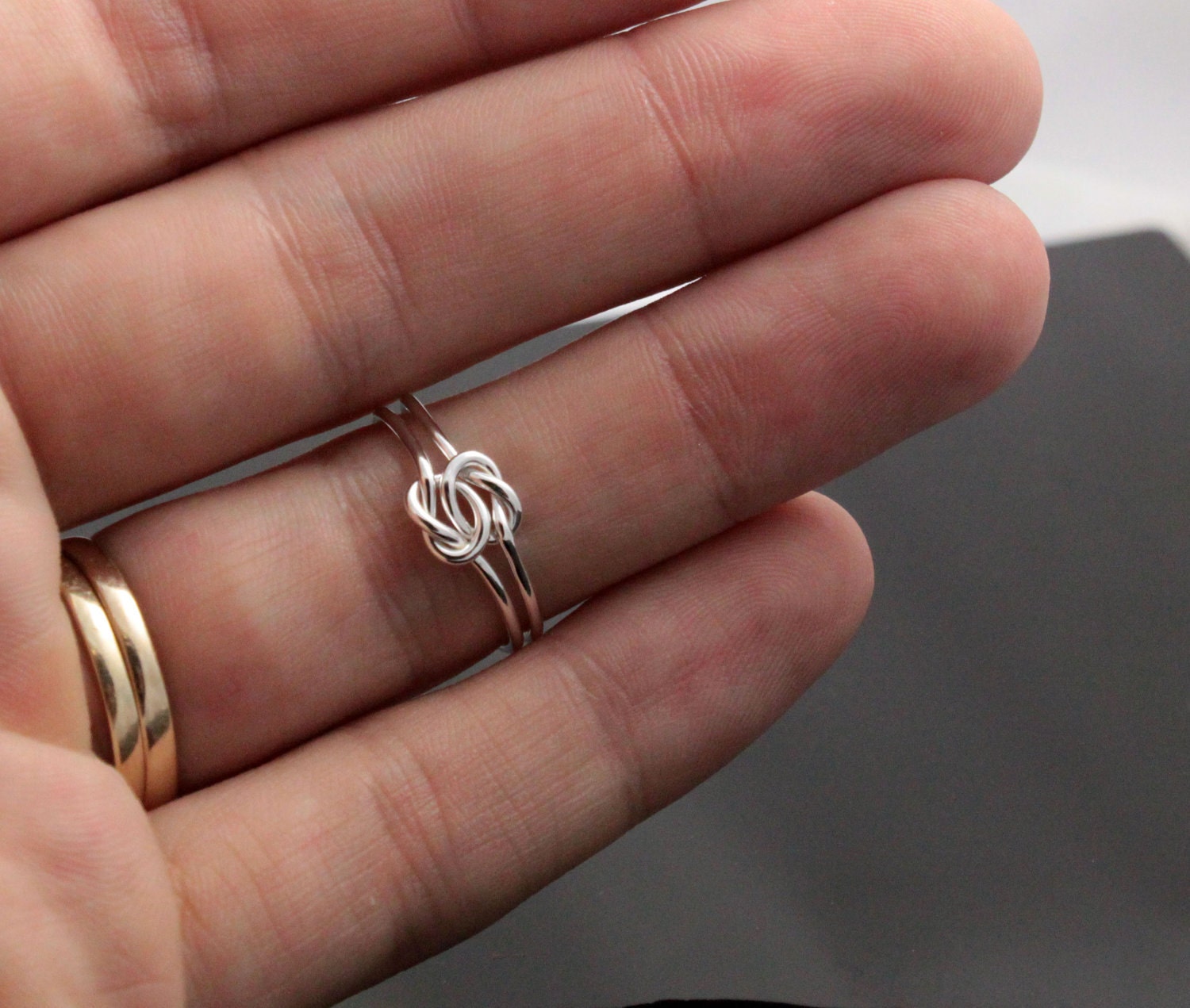 Heart ring. Double infinity ring. Sterling Silver Double knot ring. Infinity knot ring, Celtic Knot ring, sister jewelry, promise ring.