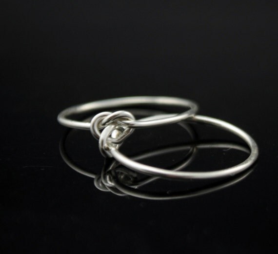 Heart ring. Double infinity ring. Sterling Silver Double knot ring. Infinity knot ring, Celtic Knot ring, sister jewelry, promise ring.