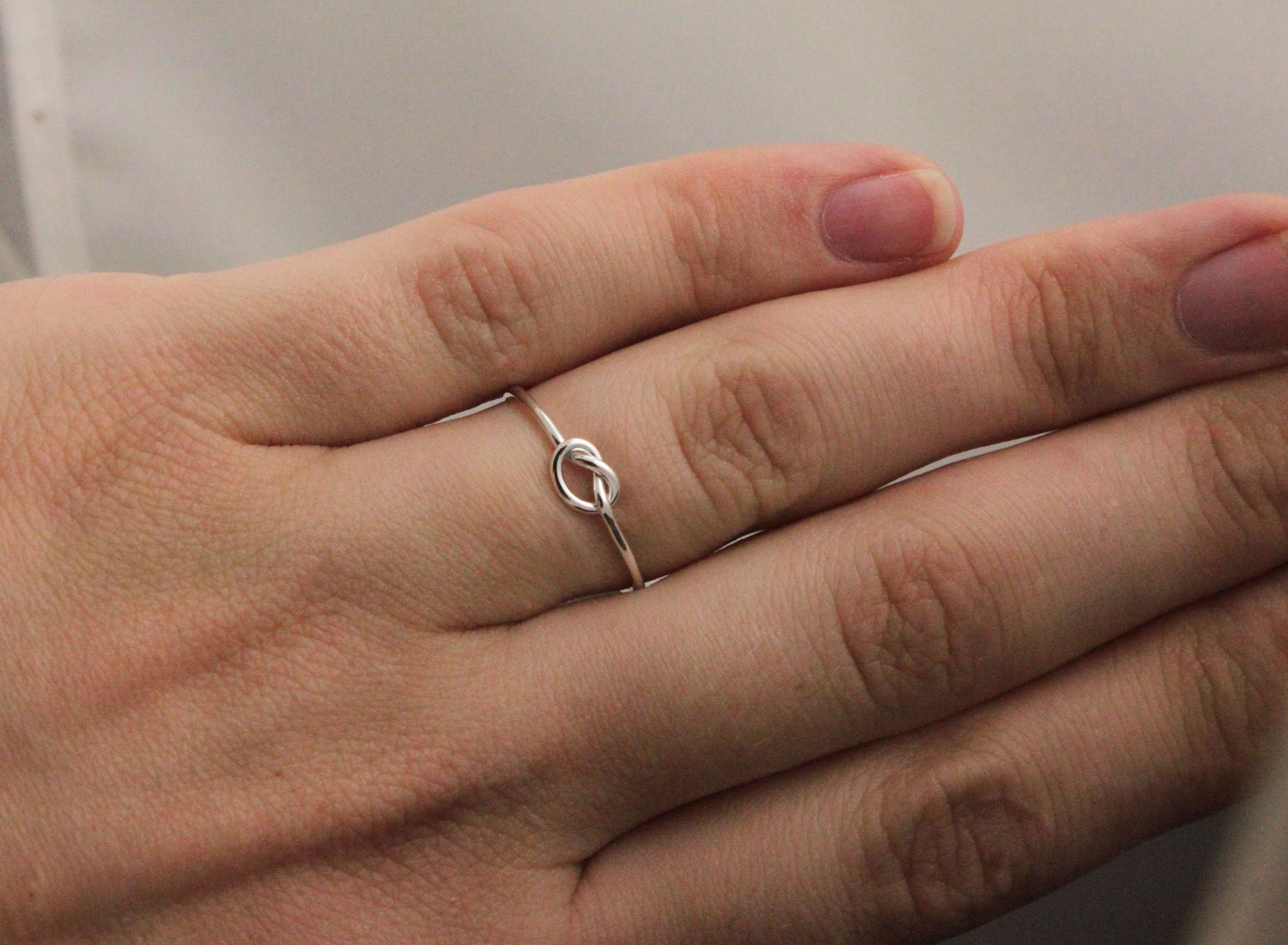 Friendship rings, a set of two. Infinity knot rings made of Argentium Sterling Silver. Best friends committment love friendship sisters BFF