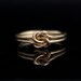 Solid 14K Gold Double knot ring. Infinity knot ring in 14 Karat gold. Yellow gold infinity ring. Promise ring, commitment, wedding, celtic