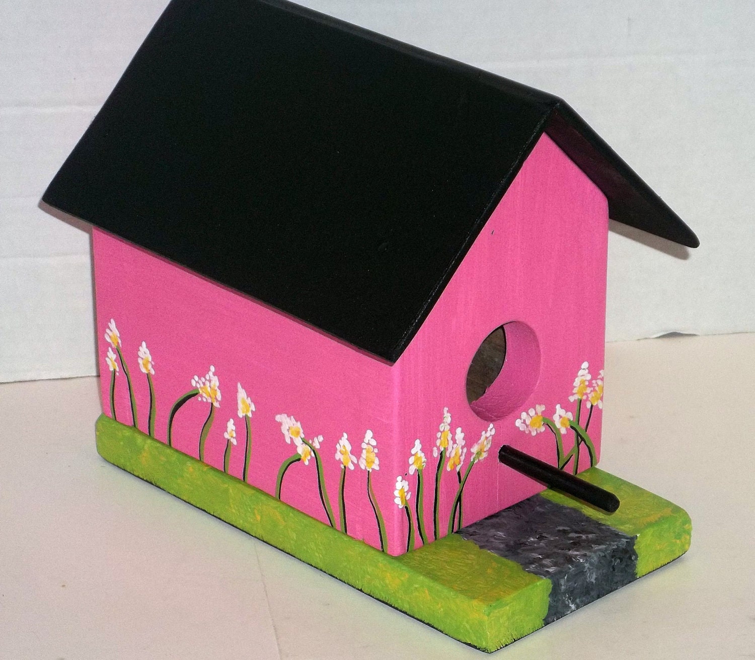 Garden Flower Birdhouse in Pink