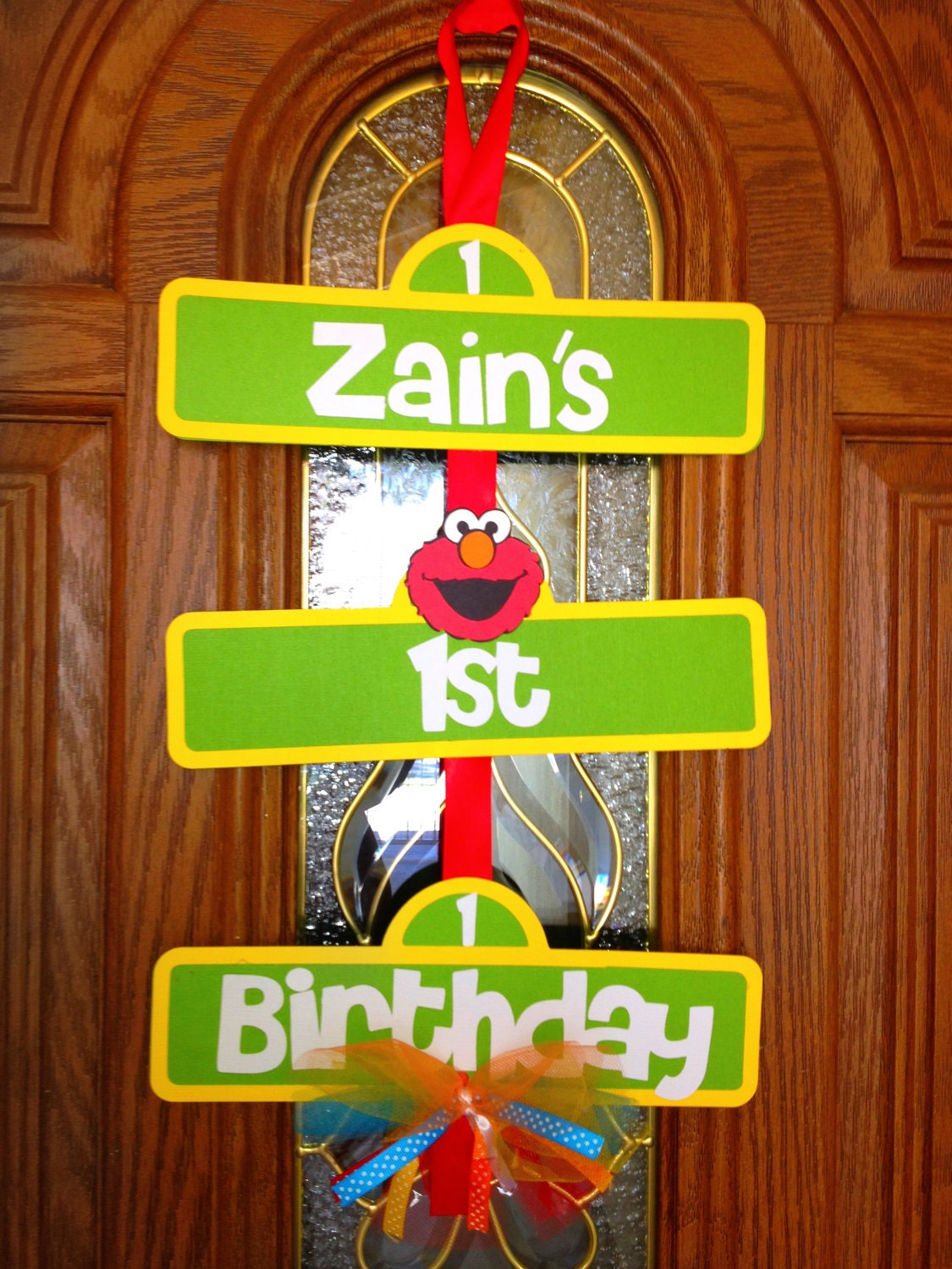 Sesame Street Elmo Door Sign for birthday or any themed event