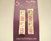SPRING SALE - Everyday Sunny Yellow and Hot Pink M2M Hello Kitty Hair Clips -  Hair Accessory, Party Favor