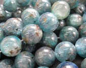 Natural Blue Kyanite 12mm Round Ball Focal Designer beads-- 34pcs Full Strand