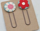 Daisies Jumbo Paperclip Bookmarks - Set of 2 Handmade by Willow Handmade
