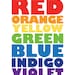 Rainbow Colors in English - 11x14 Art Print