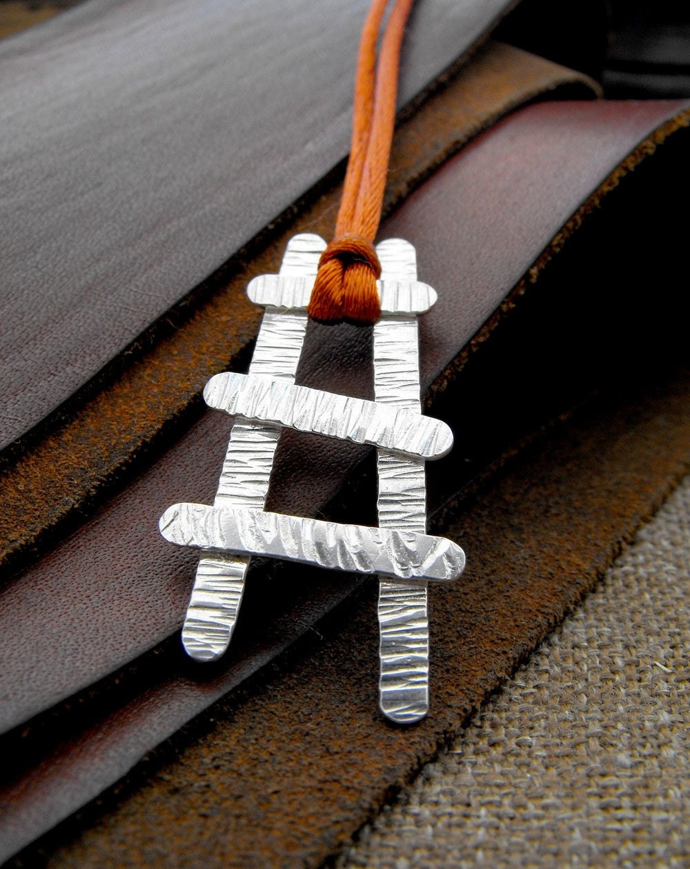 Sterling silver ladder. Good luck and personal growth amulet (for her or for him)