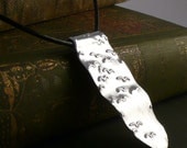 Fine Silver Flock of Birds Pendant, 18 inch leather necklace