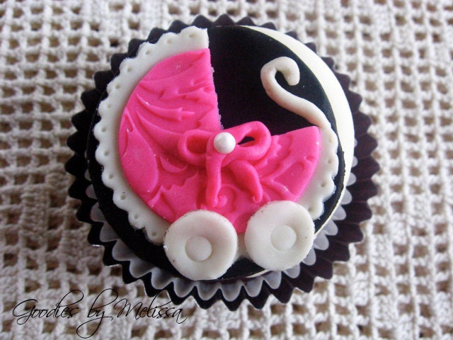 12 fondant baby carriages (EDIBLE) Il_570xn