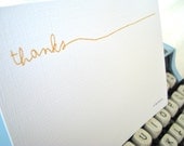 The Minimalist Thank You Cards - set of 10 in Honey from anna.michelle Cards