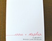 The Minimalist Program Booklet - Accordion Folded Order of Service Wedding Booklet from anna.michelle Cards