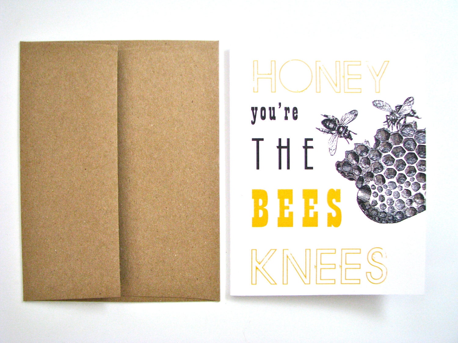 Honey, You're the bees-knees: a Set of Ten (10) folded cards with envelopes by anna.michelle Cards