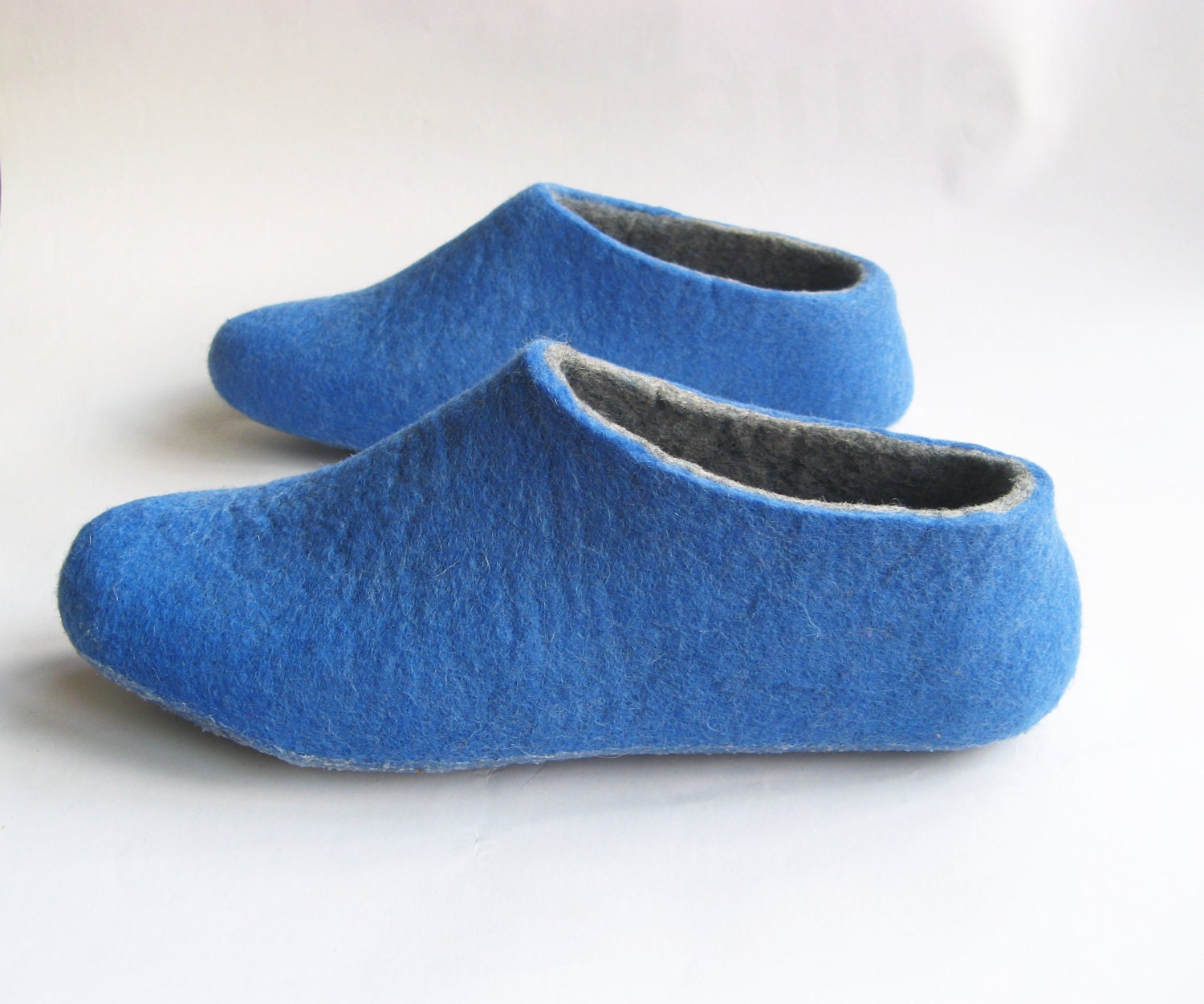 Felted slippers Titanic Aqua ocean Blue Gray. Handmade Soft Warm House shoes. Winter Fashion. Custom made for Her Womens sizes