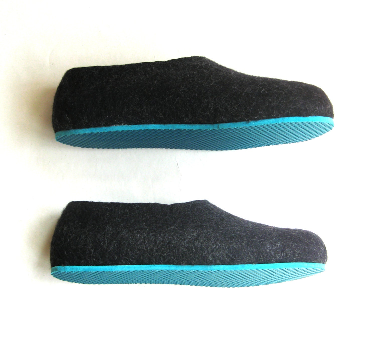 Aquamarine Color Sole for Felted Slipper and Boots from my shop. Outdoor Indoor Non Slip Flexible Waterproof. Unisex, Womens and Mens