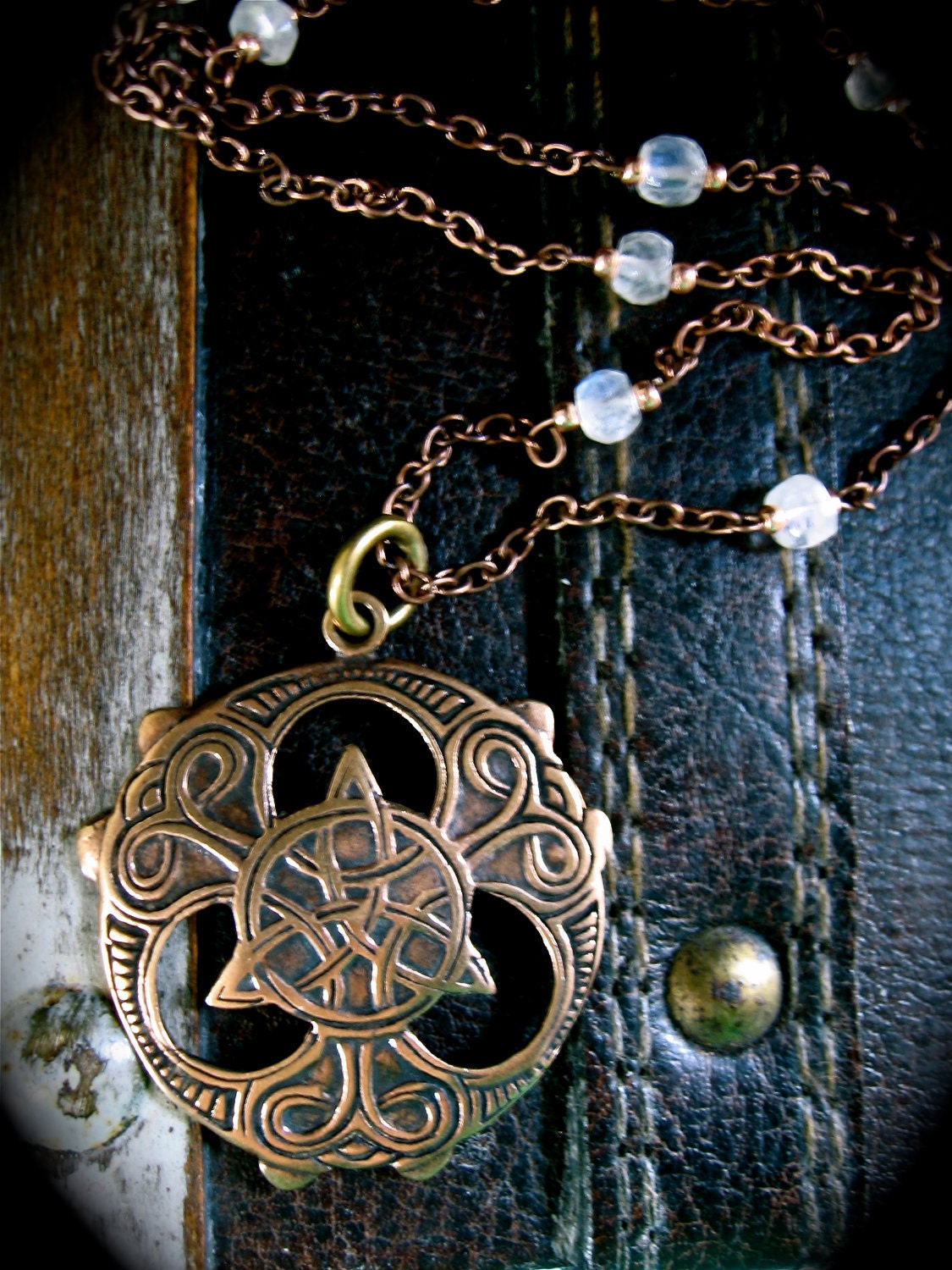 Celtic Triquetra Shield Necklace