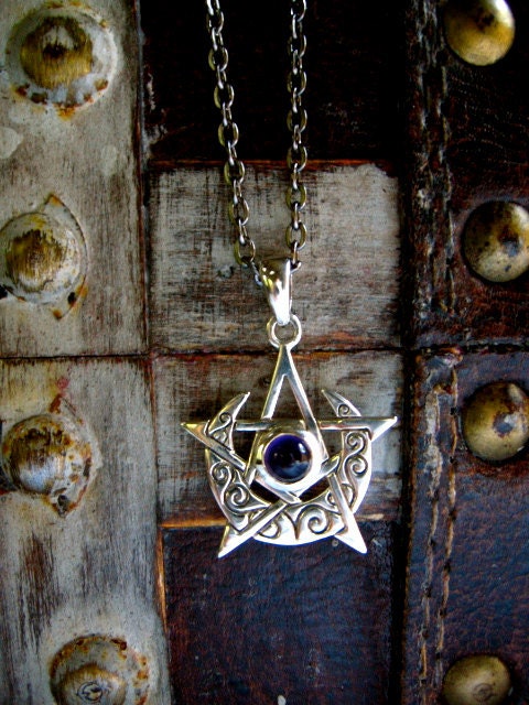 RESERVED-Celtic Moon Pentacle Pendant