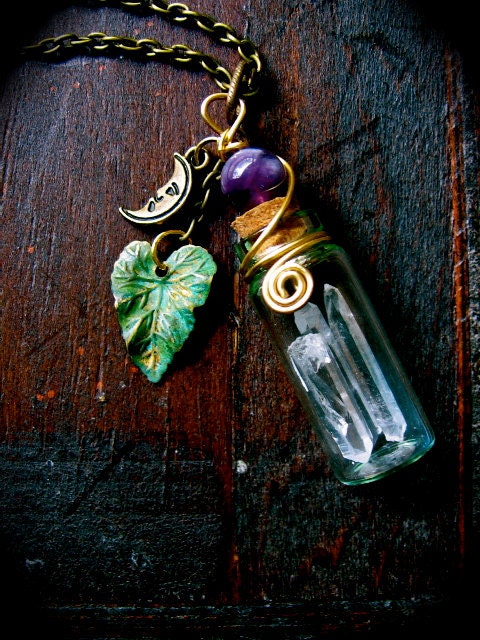 Magical Faery Stones- Triple Quartz necklace