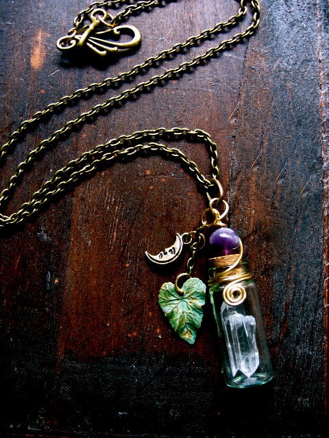 Magical Faery Stones- Triple Quartz necklace