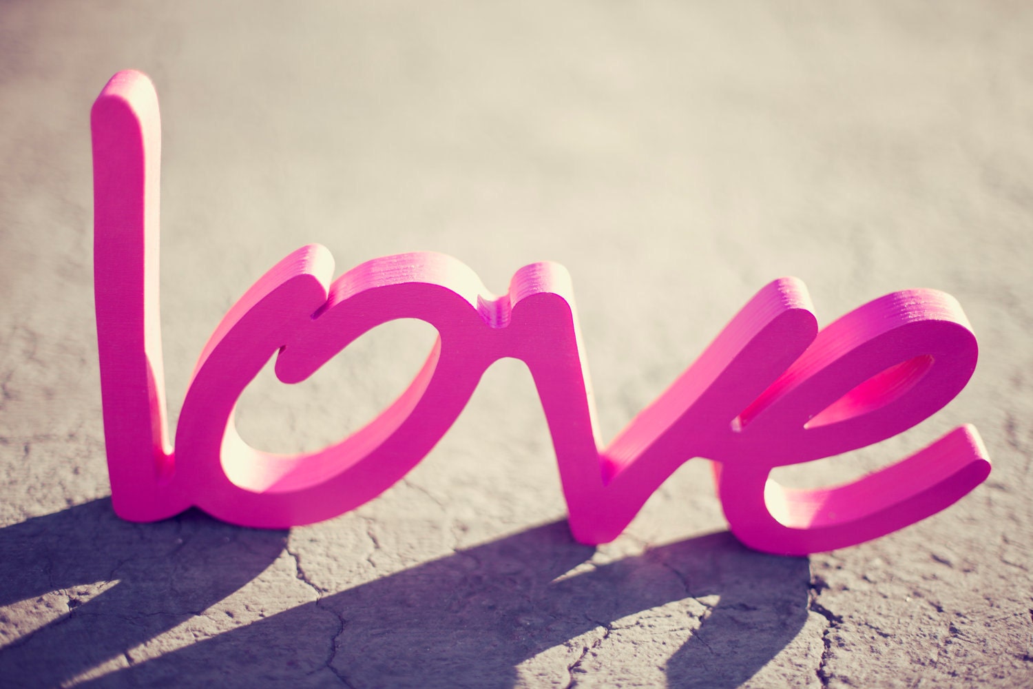 Hot Pink Wooden LOVE Letters Word Art, Pick Your Favorite Color, Fun Letters For Wall or Shelf