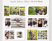 Simple Modern Album - Set of 13 Spread Pages PSD Template Designs