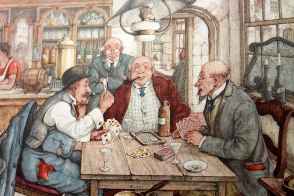 ANTON PIECK - The Card Players - PRINT - perfect for framing