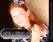 Gradient Rainbow- custom photo party invitation invite for kids, tweens and teens - printable digital design, print service available