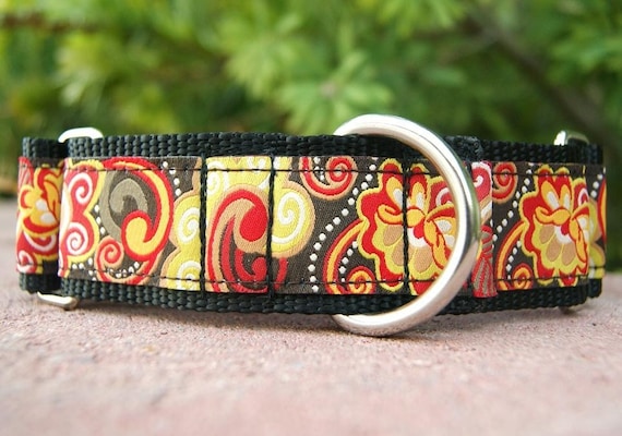 Martingale Dog Collar  - Black Ruby img