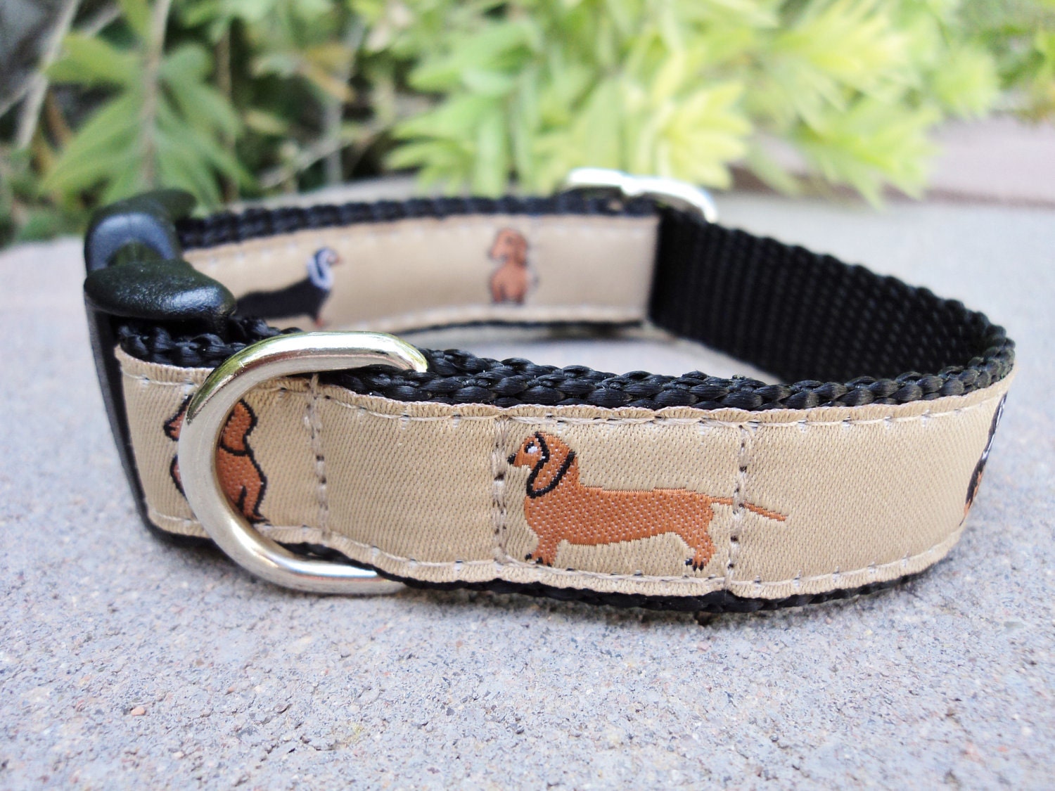 3/4" Dog Collar Adj. Quick Release - Foxy Doxies Tan img
