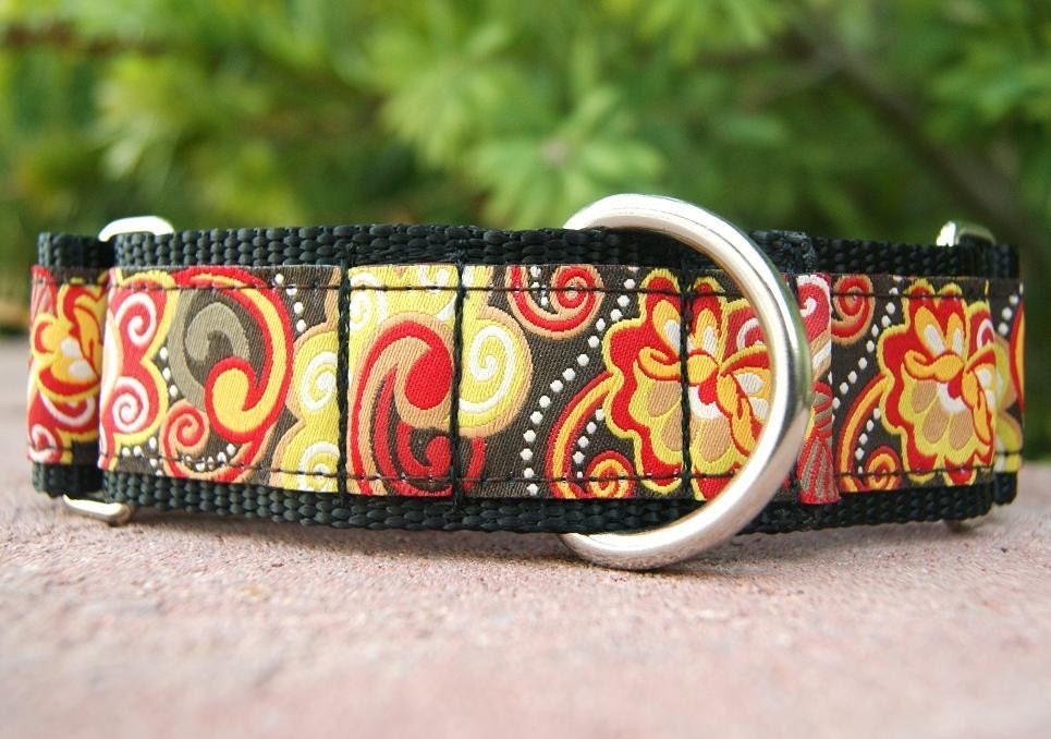 Martingale Dog Collar  - Black Ruby img