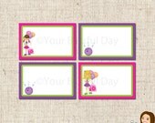 PRINTABLE Girl Bowling Party Label Tents Il_170x135