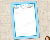 PRINTABLE Boy Gender Reveal Baby Shower Thank You Cards Il_170x135