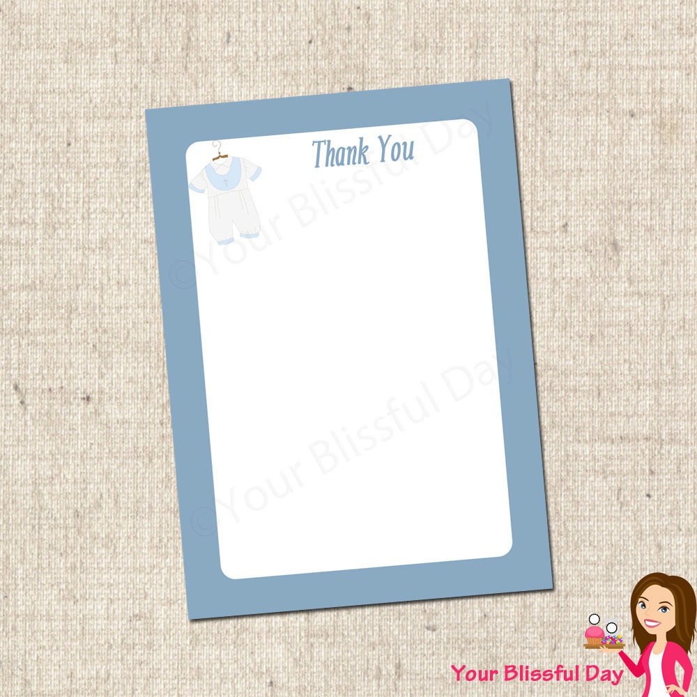 PRINTABLE Baby Boy Christening/Baptism Party Thank You Cards Il_170x135