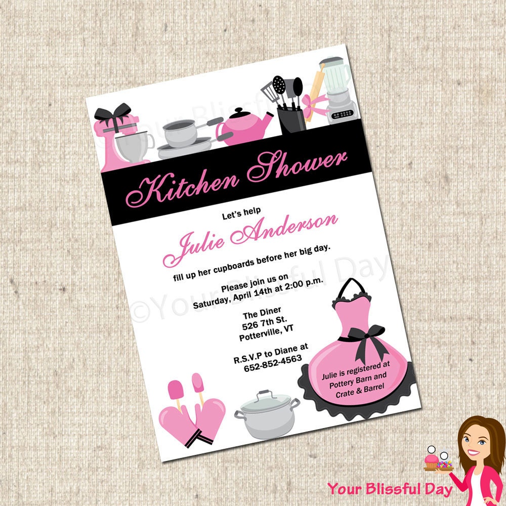 PRINTABLE Kitchen Bridal Shower Invitation Il_570xn