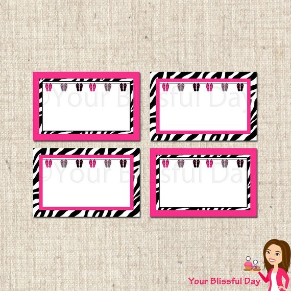 PRINTABLE Flip Flop Clothesline Label Tents Il_570xn
