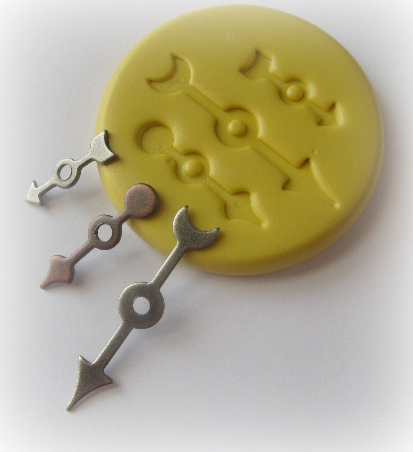 Clock Hands Silicone Mold PMC Clay Resin Flexible Mould