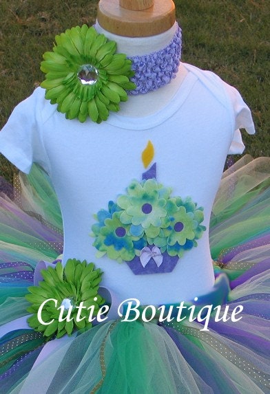 CUPCAKE Birthday Set With TUTU And 3D CUPCAKE Shirt --- All Sizes 6 9 12 18 24 Months 2T 3T 4T--Birthday, Photo, Holidays, Dress Up