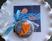 Cheerful Whale Baby Shower Sugar Cookies