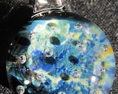 Handmade Earth from Space Glass Pendant (flameworked) SRA