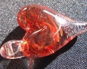Handmade Valentine Heart Glass Pendant (flameworked) SRA