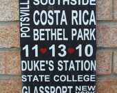 Going Down Memory Lane - CREATE YOUR OWN Wedding, Anniversary Subway Sign (Black)