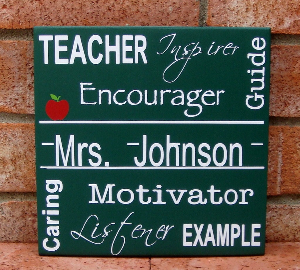 PERSONALIZED Teacher Appreciation Wood Sign